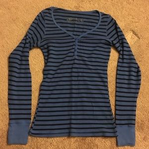 Blue/black striped shirt size S